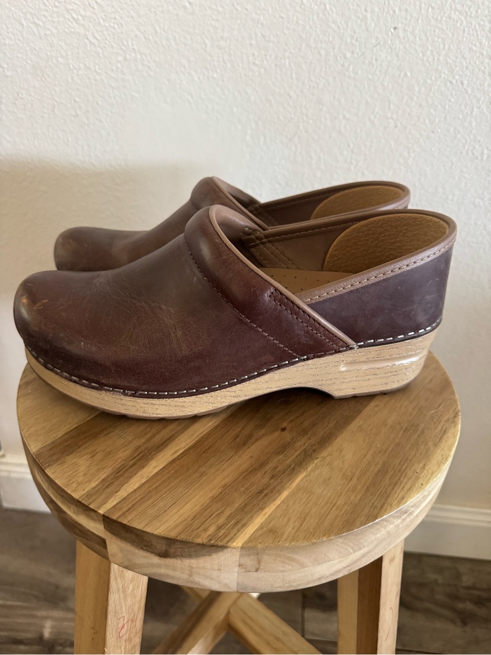 Dansko Brown Leather Clogs
